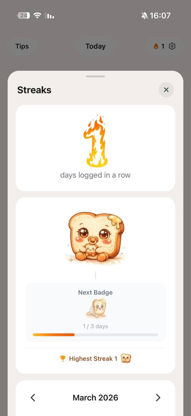Streaks and achievements